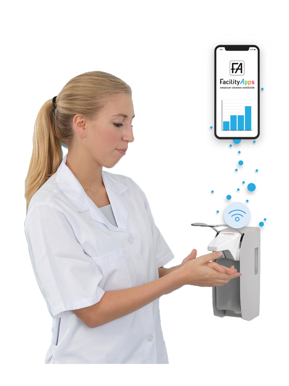 Smart Washroom Hospital Solutions. Intelligent Hand Hygiene Dispenser 